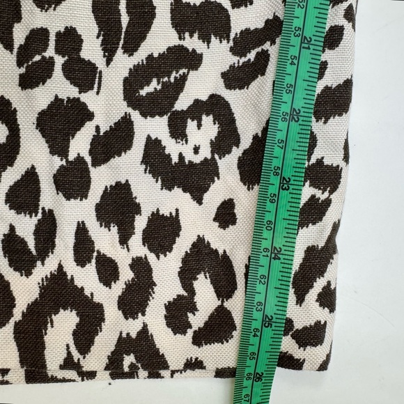 J.Crew Easy Pants Ivory Leopard Linen Lyocell Straight Taper Leg Trousers Size 6 - Picture 10 of 13